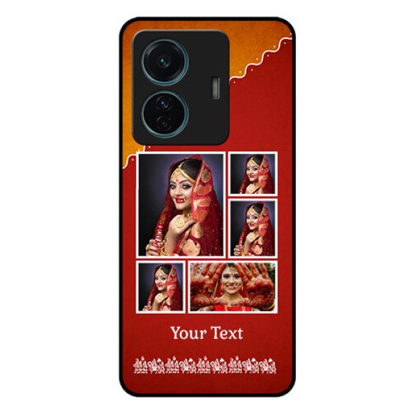 iQOO Z6 Pro 5G Personalized Glass Phone Case - Wedding Pic Upload Design