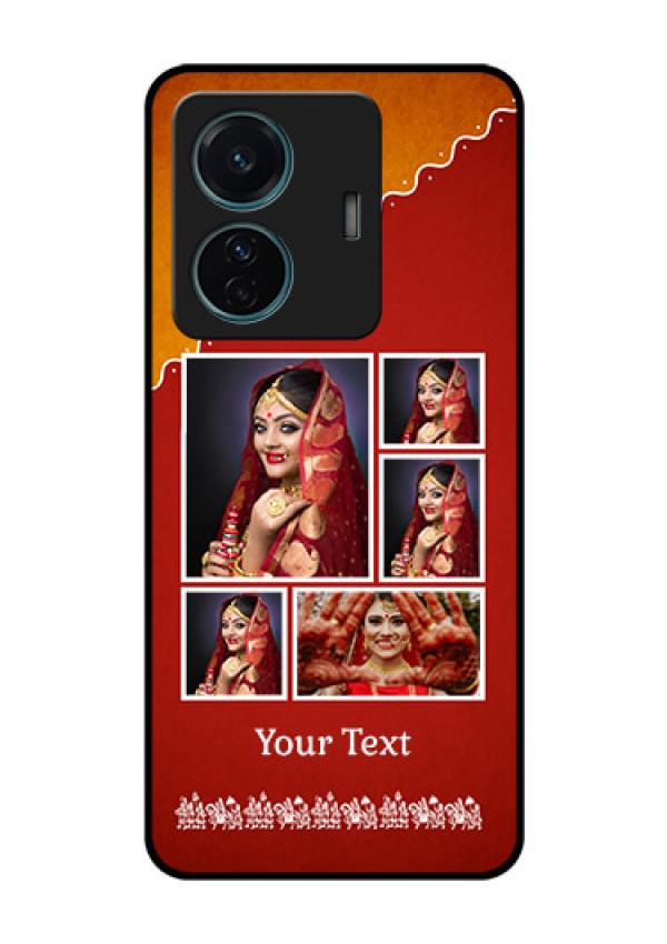 iQOO Z6 Pro 5G Personalized Glass Phone Case - Wedding Pic Upload Design
