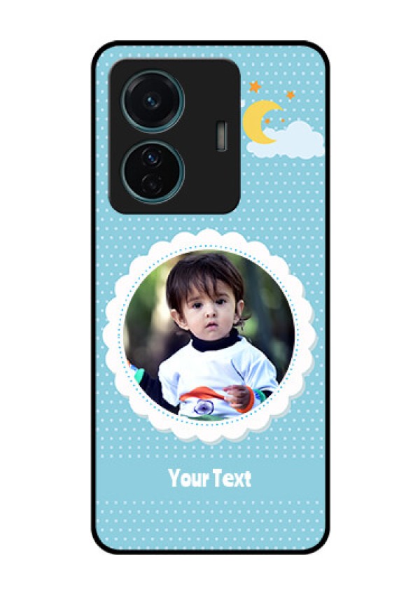 iQOO Z6 Pro 5G Personalised Glass Phone Case - Violet Pattern Design