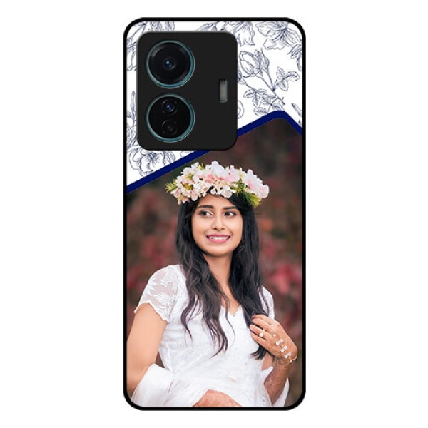 iQOO Z6 Pro 5G Personalized Glass Phone Case - Premium Floral Design