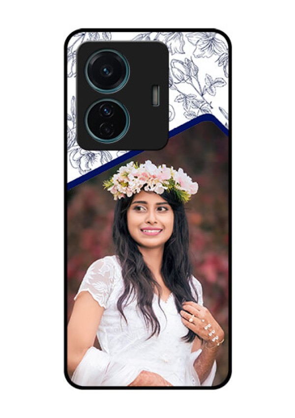 iQOO Z6 Pro 5G Personalized Glass Phone Case - Premium Floral Design