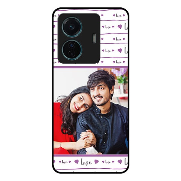 iQOO Z6 Pro 5G Custom Glass Mobile Case - Couples Heart Design