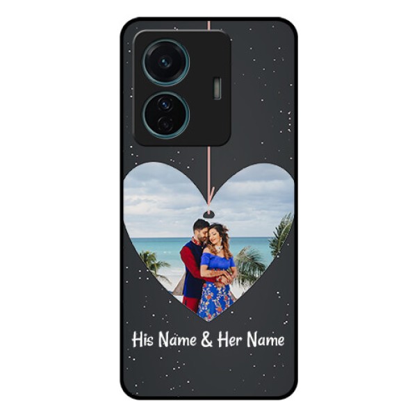 iQOO Z6 Pro 5G Custom Glass Phone Case - Hanging Heart Design