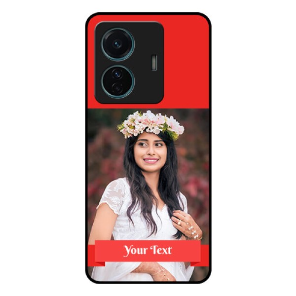 iQOO Z6 Pro 5G Custom Glass Phone Case - Simple Red Color Design iQOO Z6 Pro 5G Custom Glass Phone Case - Simple Red Color Design