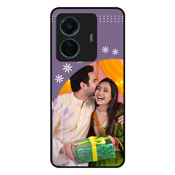 iQOO Z6 Pro 5G Custom Glass Mobile Case - Lavender flowers design