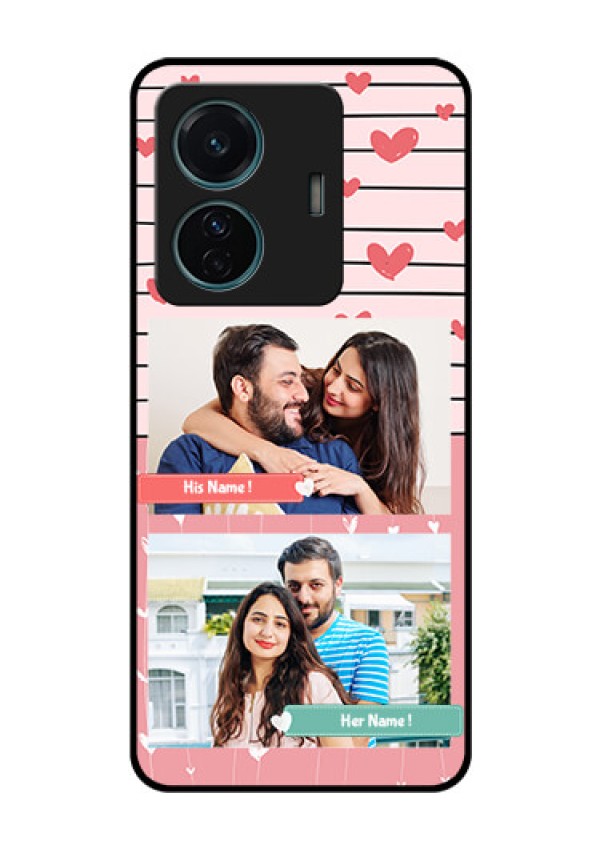 iQOO Z6 Pro 5G Custom Glass Mobile Case - Photo with Heart Design