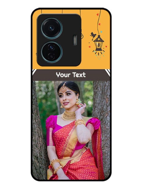 Custom iQOO Z6 Pro 5G Custom Glass Mobile Case - with Family Picture and Icons