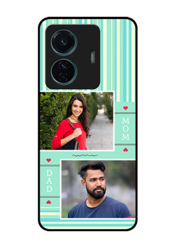 iQOO Z6 Pro 5G Custom Glass Phone Case - Mom & Dad Pic Design