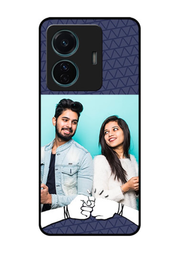 iQOO Z6 Pro 5G Photo Printing on Glass Case - with Best Friends Design