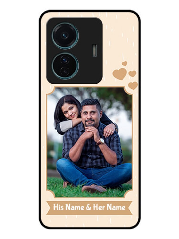 Custom iQOO Z6 Pro 5G Custom Glass Phone Case - with confetti love design