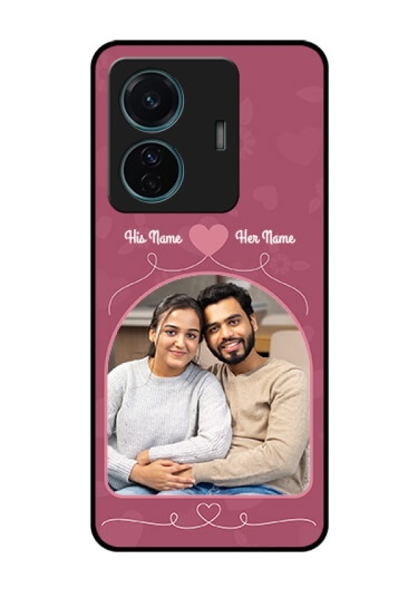 iQOO Z6 Pro 5G Photo Printing on Glass Case - Love Floral Design
