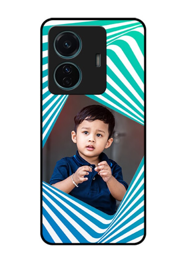 iQOO Z6 Pro 5G Personalized Glass Phone Case - Abstract Spiral Design