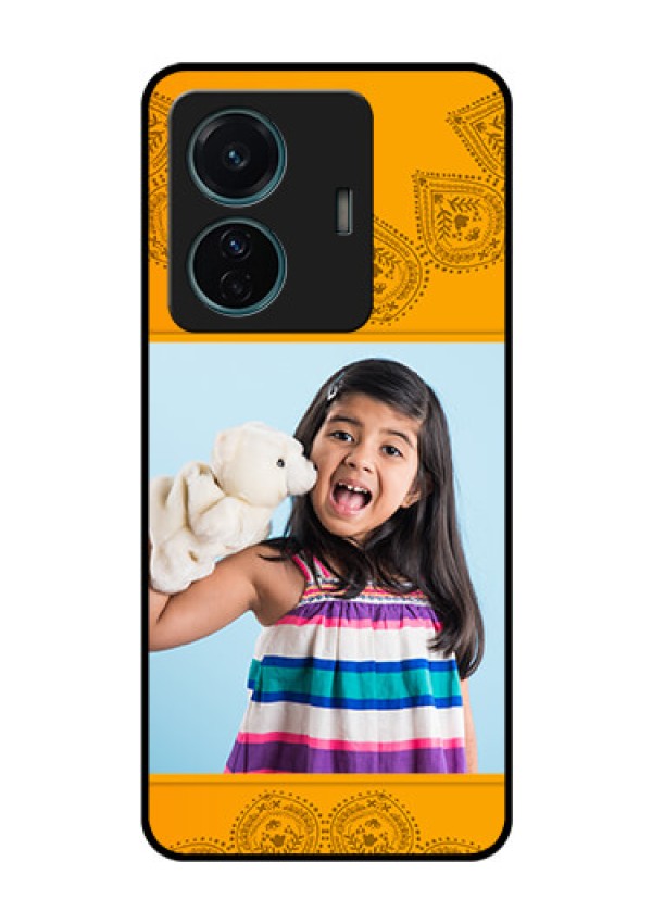 iQOO Z6 Pro 5G Personalized Glass Phone Case - Photo Wedding Design