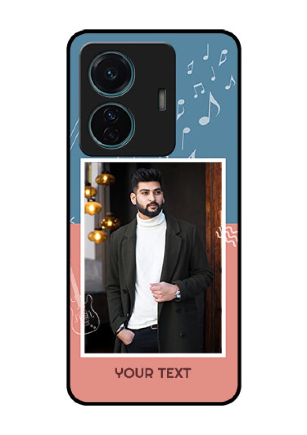 iQOO Z6 Pro 5G Photo Printing on Glass Case - with Color Musical Note Design