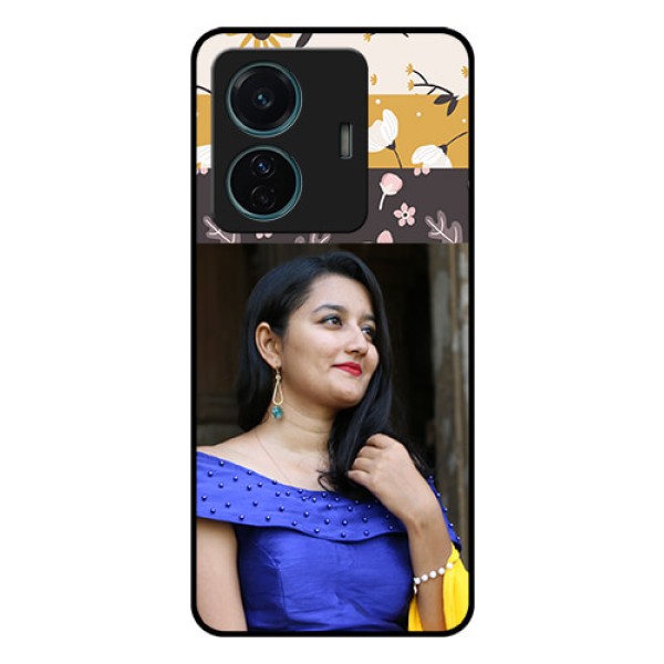 iQOO Z6 Pro 5G Custom Glass Phone Case - Stylish Floral Design