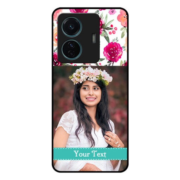 iQOO Z6 Pro 5G Custom Glass Phone Case - Watercolor Floral Design iQOO Z6 Pro 5G Custom Glass Phone Case - Watercolor Floral Design