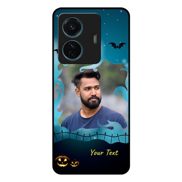 iQOO Z6 Pro 5G Custom Glass Phone Case - Halloween frame design