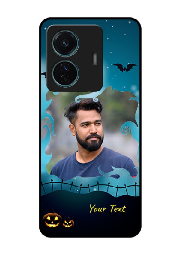 iQOO Z6 Pro 5G Custom Glass Phone Case - Halloween frame design
