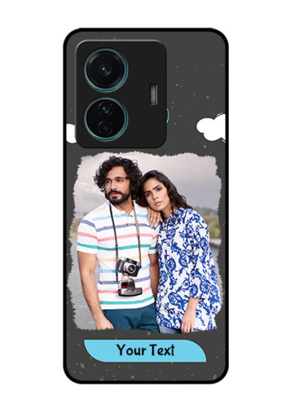 iQOO Z6 Pro 5G Custom Glass Phone Case - Splashes with love doodles Design