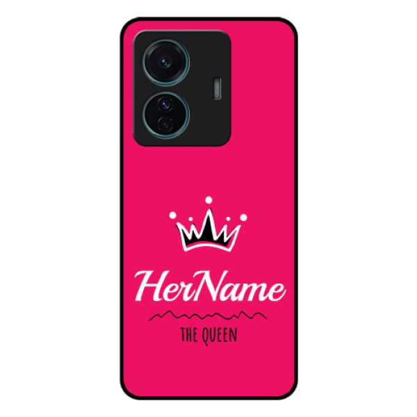 iQOO Z6 Pro 5G Glass Phone Case Queen with Name iQOO Z6 Pro 5G Glass Phone Case Queen with Name
