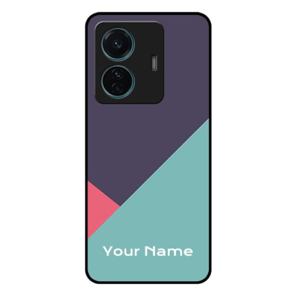 iQOO Z6 Pro 5G Custom Glass Mobile Case - Tri Color abstract Design