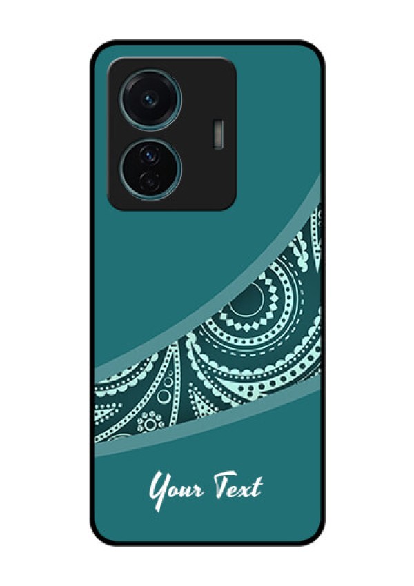iQOO Z6 Pro 5G Photo Printing on Glass Case - semi visible floral Design