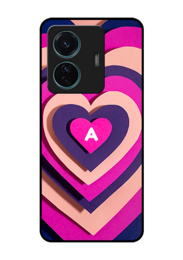 iQOO Z6 Pro 5G Custom Glass Mobile Case - Cute Heart Pattern Design