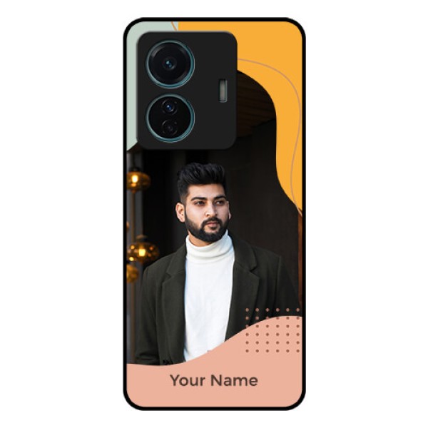 iQOO Z6 Pro 5G Personalized Glass Phone Case - Tri-coloured overlay design iQOO Z6 Pro 5G Personalized Glass Phone Case - Tri-coloured overlay design