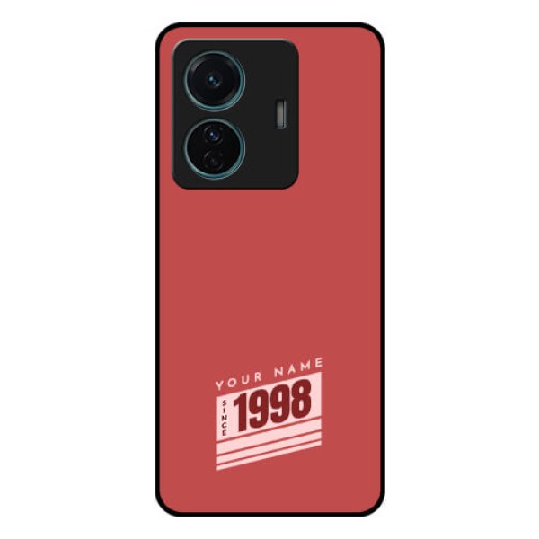 iQOO Z6 Pro 5G Custom Glass Phone Case - Red custom year of birth Design
