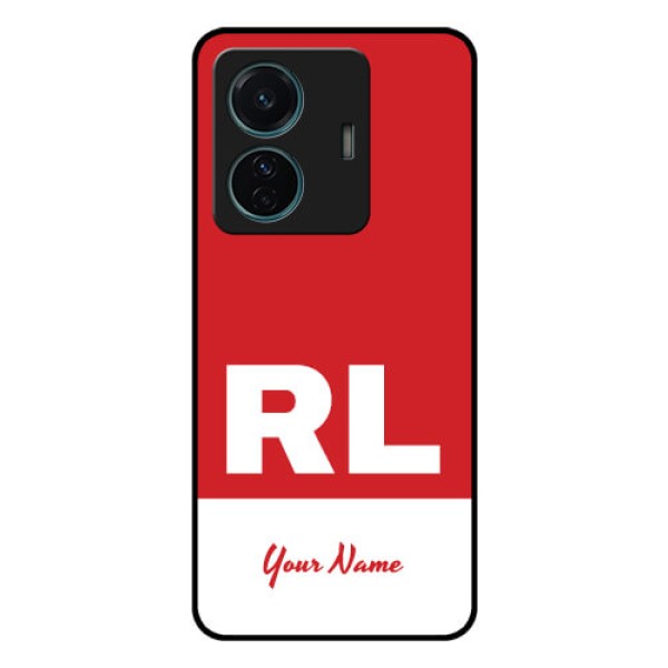 iQOO Z6 Pro 5G Personalized Glass Phone Case - dual tone custom text Design
