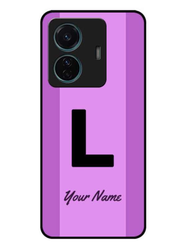 Custom iQOO Z6 Pro 5G Custom Glass Phone Case - Tricolor custom text Design