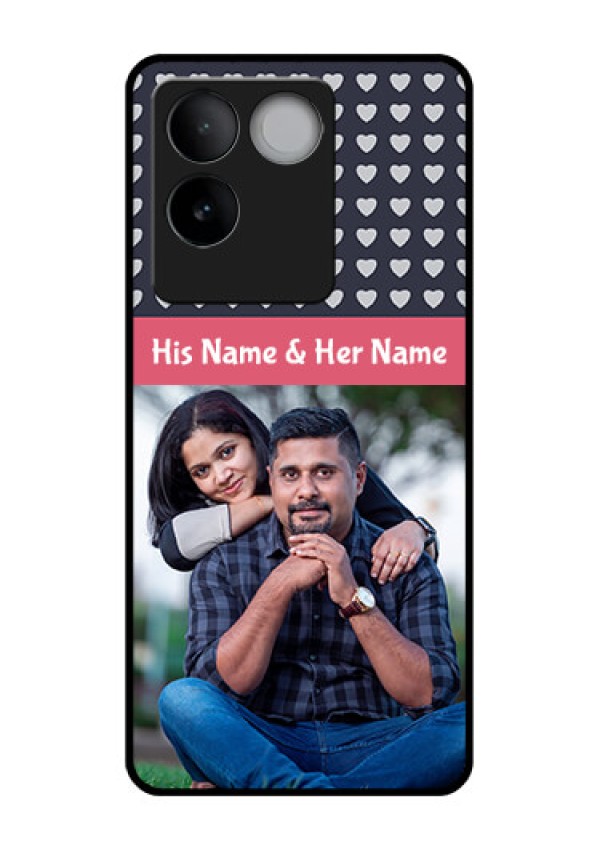 iQOO Z7 Pro 5G Custom Glass Phone Case - Love Symbols Design