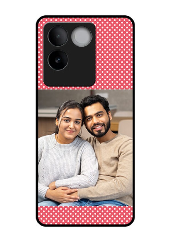 iQOO Z7 Pro 5G Custom Glass Phone Case - White Dotted Design