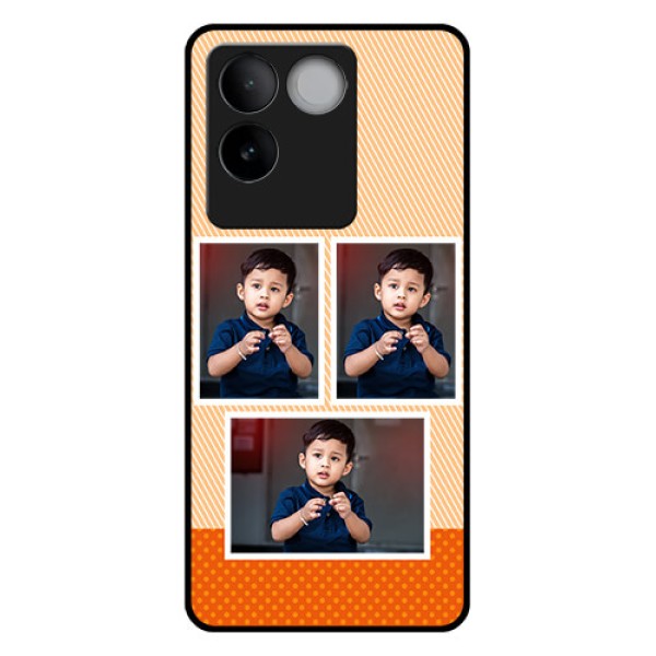 iQOO Z7 Pro 5G Custom Glass Phone Case - Bulk Photos Upload Design