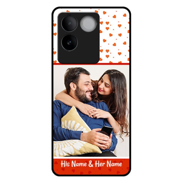 iQOO Z7 Pro 5G Custom Glass Phone Case - Orange Love Symbol Design iQOO Z7 Pro 5G Custom Glass Phone Case - Orange Love Symbol Design