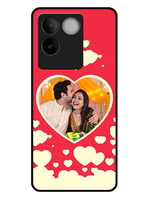 Custom iQOO Z7 Pro 5G Custom Glass Phone Case - Love Symbols Phone Cover Design