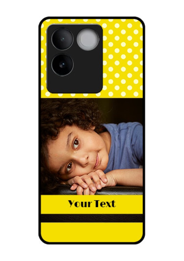 iQOO Z7 Pro 5G Custom Glass Phone Case - Bright Yellow Case Design
