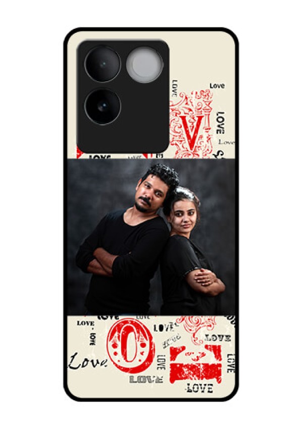 iQOO Z7 Pro 5G Custom Glass Phone Case - Trendy Love Design Case