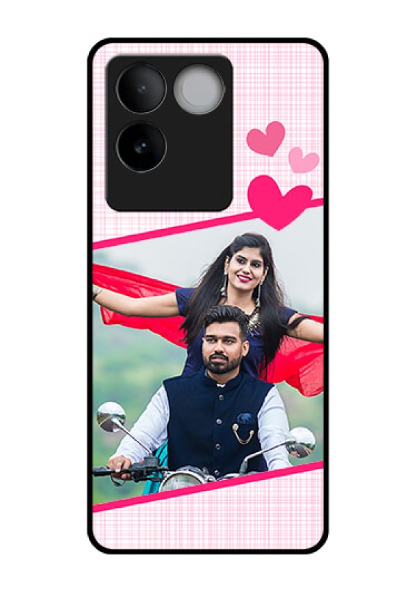 iQOO Z7 Pro 5G Custom Glass Phone Case - Love Shape Heart Design