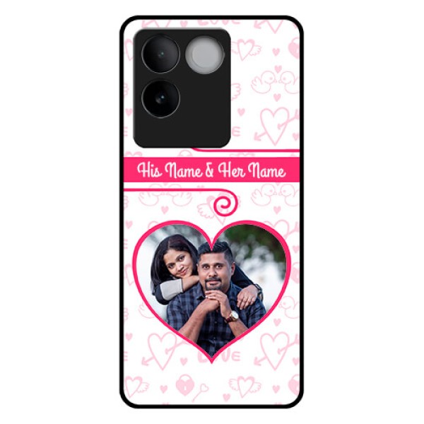 iQOO Z7 Pro 5G Custom Glass Phone Case - Heart Shape Love Design