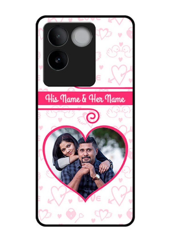 iQOO Z7 Pro 5G Custom Glass Phone Case - Heart Shape Love Design