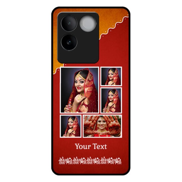 iQOO Z7 Pro 5G Custom Glass Phone Case - Wedding Pic Upload Design