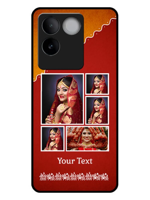 Custom iQOO Z7 Pro 5G Custom Glass Phone Case - Wedding Pic Upload Design