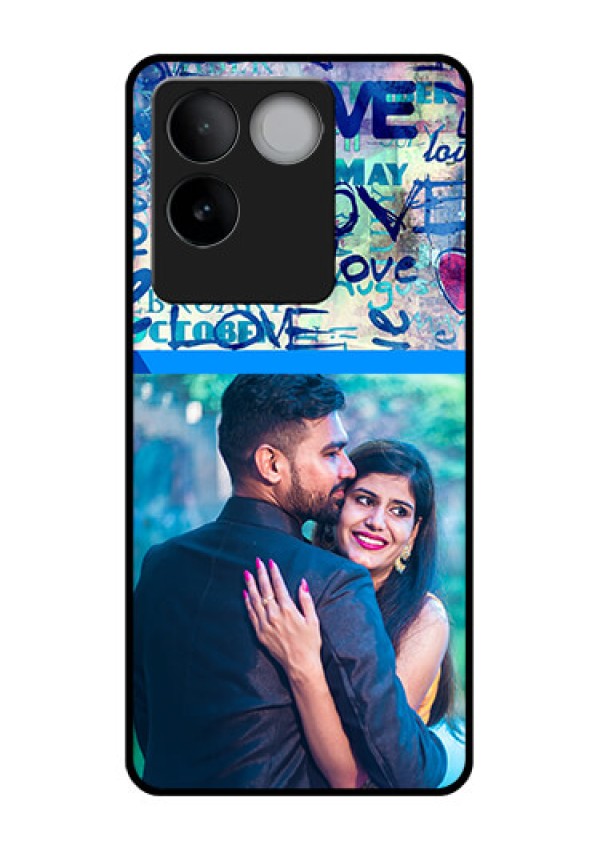 iQOO Z7 Pro 5G Custom Glass Phone Case - Colorful Love Design