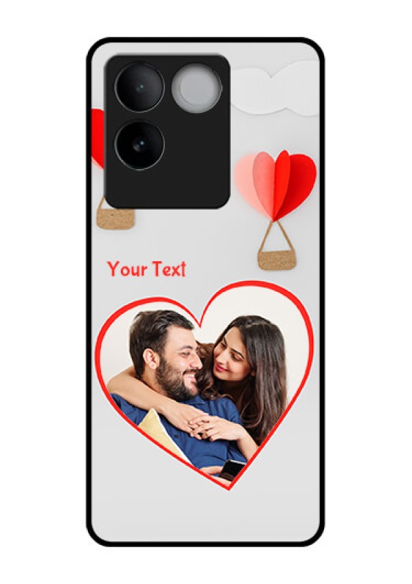 iQOO Z7 Pro 5G Custom Glass Phone Case - Parachute Love Design