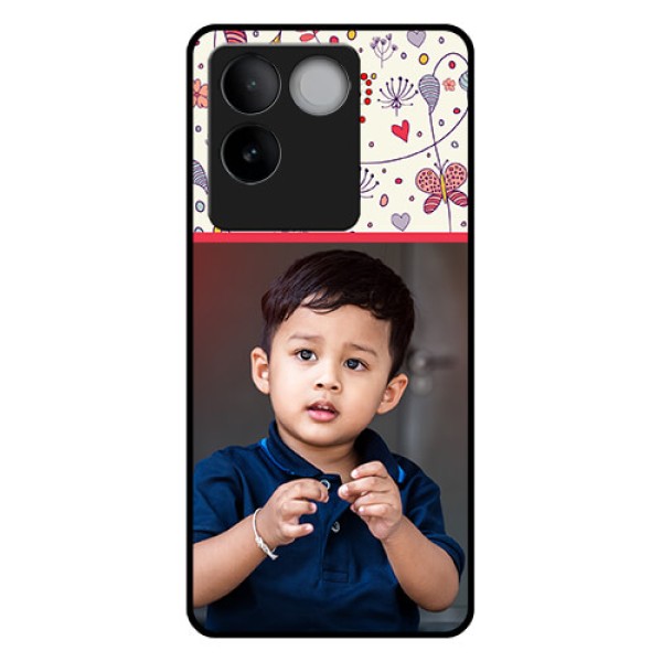 iQOO Z7 Pro 5G Custom Glass Phone Case - Premium Floral Design
