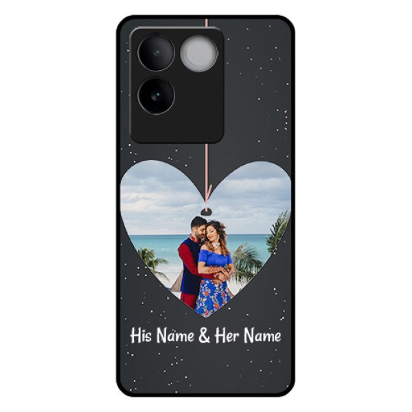 iQOO Z7 Pro 5G Custom Glass Phone Case - Hanging Heart Design
