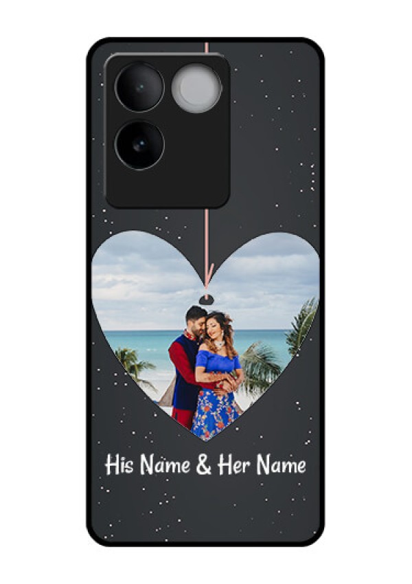 iQOO Z7 Pro 5G Custom Glass Phone Case - Hanging Heart Design