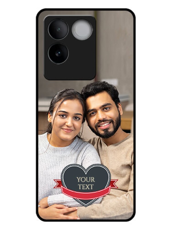 Custom iQOO Z7 Pro 5G Custom Glass Phone Case - Just Married Couple Design