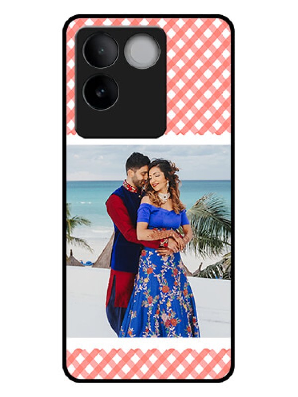 Custom iQOO Z7 Pro 5G Custom Glass Phone Case - Pink Pattern Design